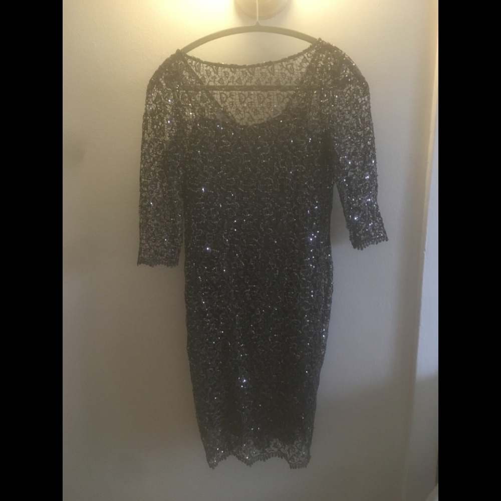 Kay Unger sequin cocktail dress